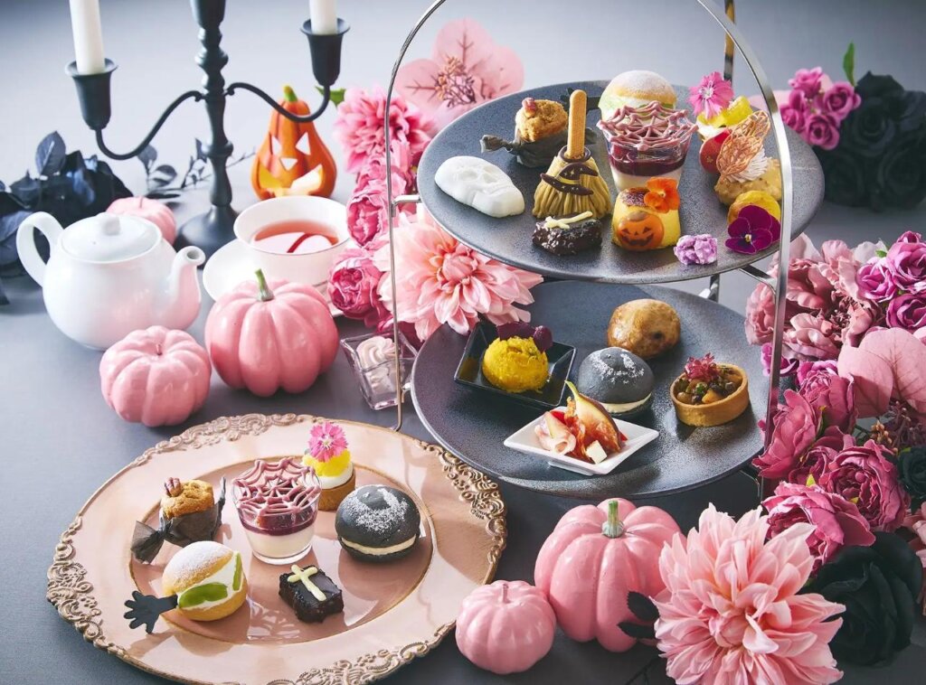 大人かわいいハロウィンアフタヌーンティーセット