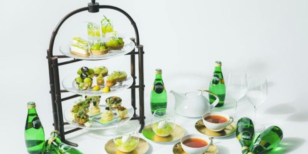Shine Muscat Afternoon Tea with Perrier