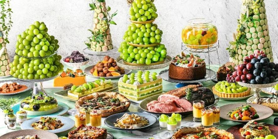 【シャインマスカット食べ放題】豪華デザートや旬のイタリアン約60種